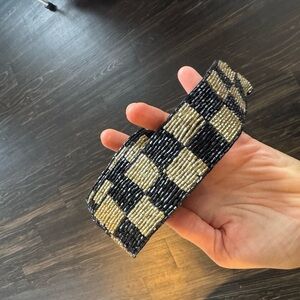 Elegant Black and Gold Beaded Headband